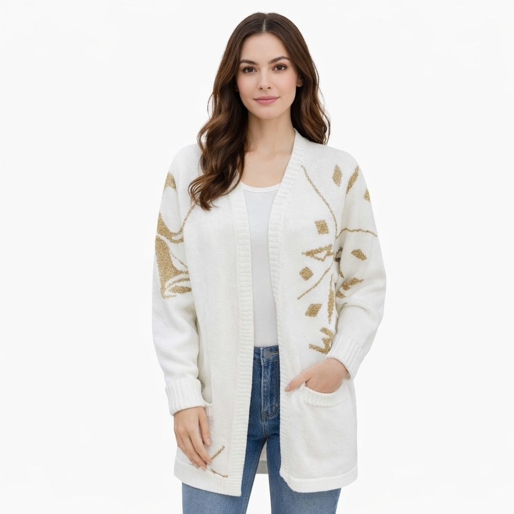 White Outlander Gold Winter sweater 14‎